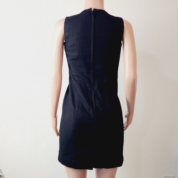 BICE by Sag Harbor Black 55% Linen Blend  Mini Formal Sleeveless Dress sz 6 - Picture 6 of 11